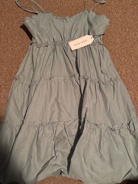 Juniors Light Blue Tiered Sundress